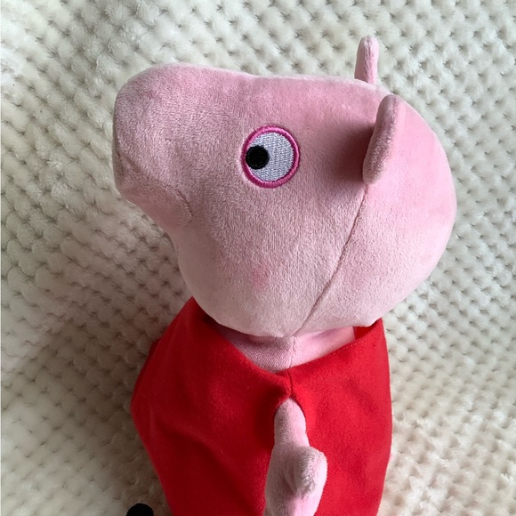 Talking Peppa Pig Plush Stuffed Animal Toy Embroidered Eyes - Picture 8 of 15